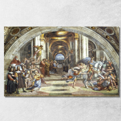 La Cacciata Di Eliodoro Dal Tempio Raffaello Sanzio rph40 quadro stampato su tela