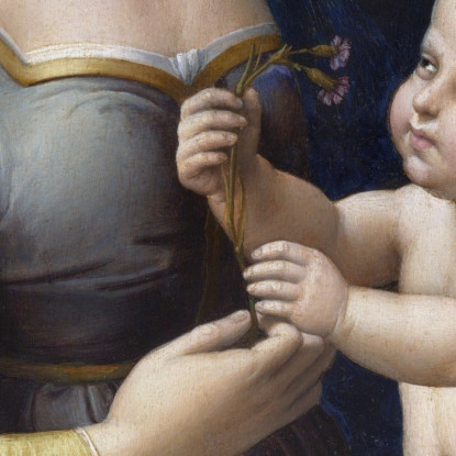 La Madonna Dei Rosa Raffaello Sanzio rph42 quadro stampato su tela