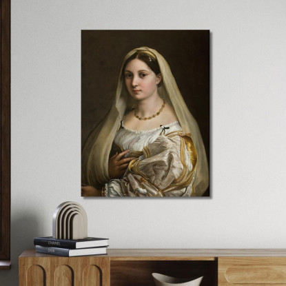 Donna Con Il Velo Raffaello Sanzio rph49 quadro stampato su tela