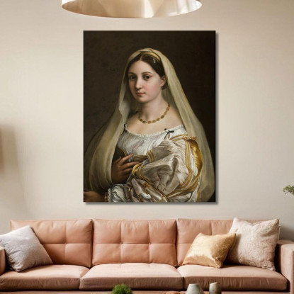 Donna Con Il Velo Raffaello Sanzio rph49 quadro stampato su tela