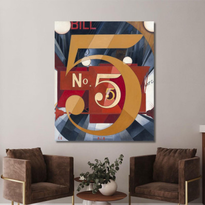 Ho Visto La Figura 5 In Oro Charles Demuth cdm22 quadro stampato su tela