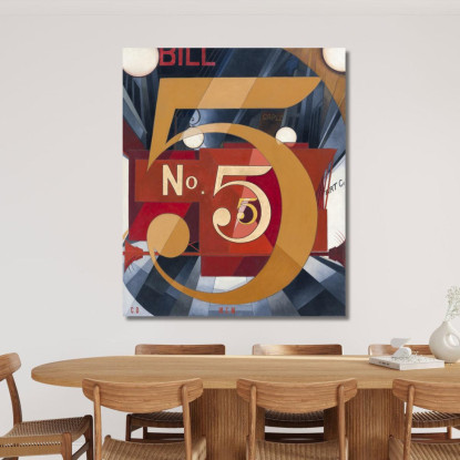 Ho Visto La Figura 5 In Oro Charles Demuth cdm22 quadro stampato su tela