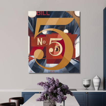 Ho Visto La Figura 5 In Oro Charles Demuth cdm22 quadro stampato su tela