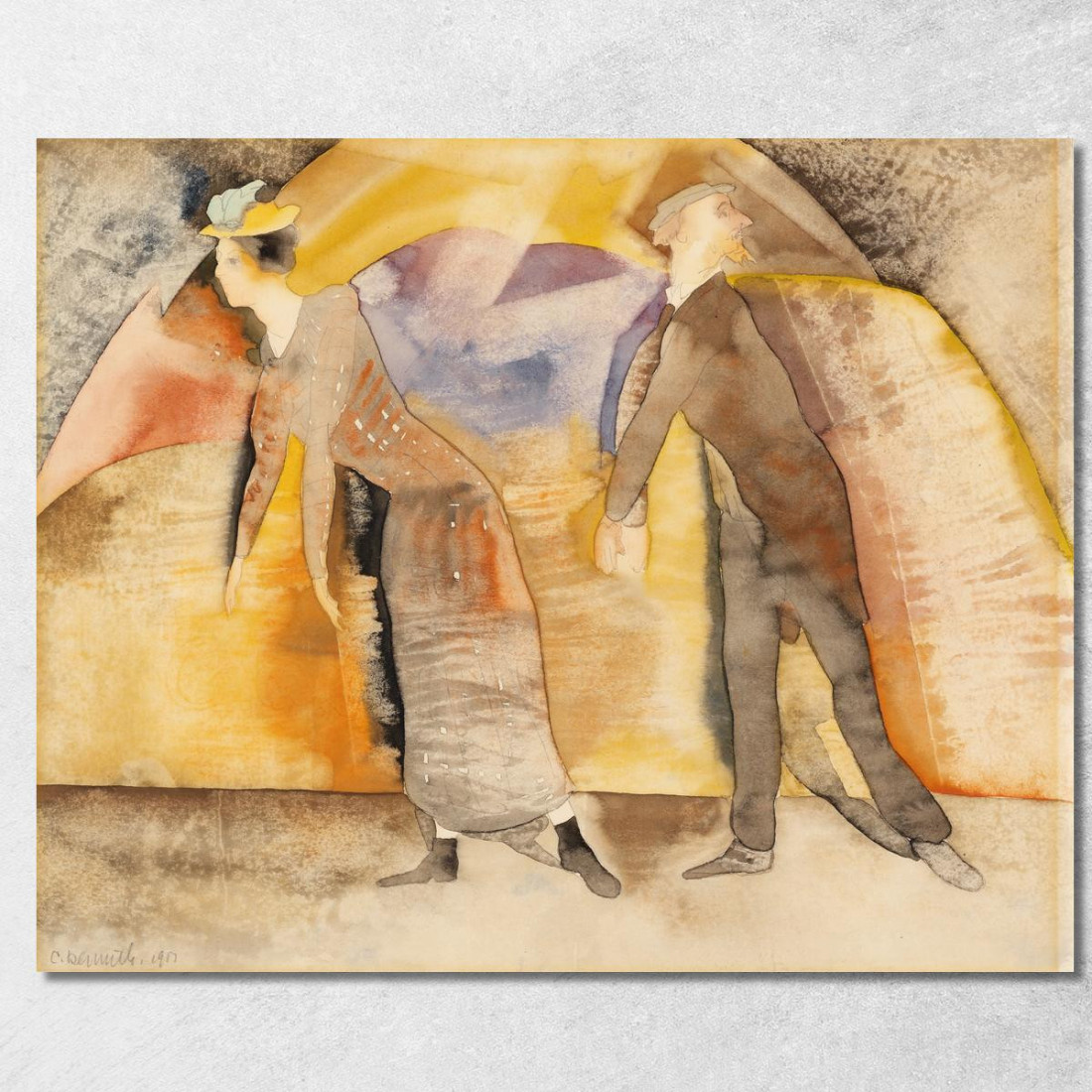 In Vaudevilledonna E Uomo In Scena Charles Demuth cdm26 quadro stampato su tela