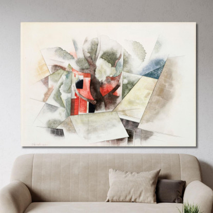 Tetti E Fantasia Charles Demuth cdm43 quadro stampato su tela