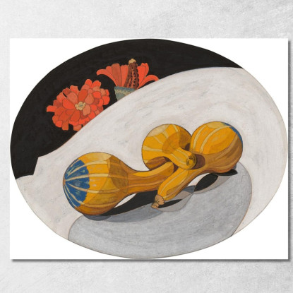 Zucca E Zinnie Charles Demuth cdm47 quadro stampato su tela