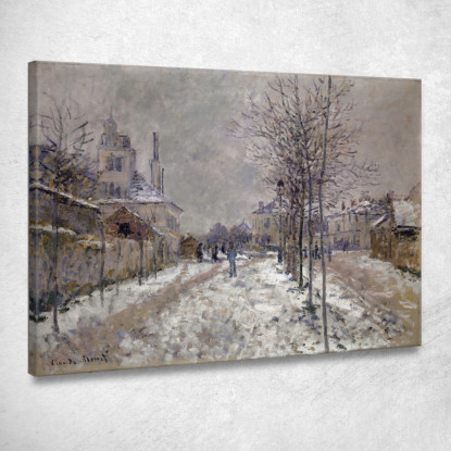 Il Boulevard De Pontoise Innevato Ad Argenteuil Claude Monet mnt338 quadro stampato su tela