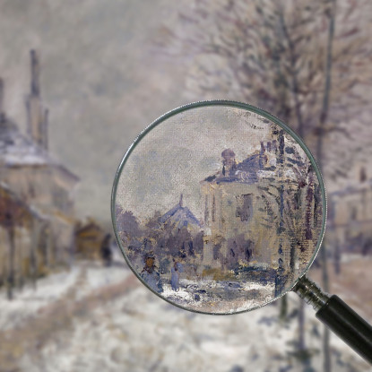 Il Boulevard De Pontoise Innevato Ad Argenteuil Claude Monet mnt338 quadro stampato su tela