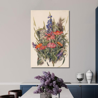 Zinnias Larkspur E Margherite Charles Demuth cdm56 quadro stampato su tela