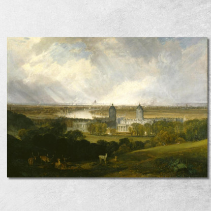 Londra Da Greenwich Park Esposta Joseph Mallord William Turner jwt3 quadro stampato su tela