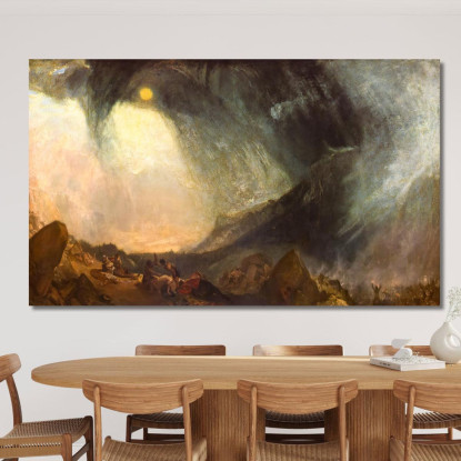 La Tempesta Di Neve Annibale E Il Suo Esercito Attraversano Le Alpi Joseph Mallord William Turner jwt7 quadro stampato su tela