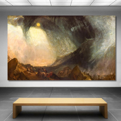 La Tempesta Di Neve Annibale E Il Suo Esercito Attraversano Le Alpi Joseph Mallord William Turner jwt7 quadro stampato su tela
