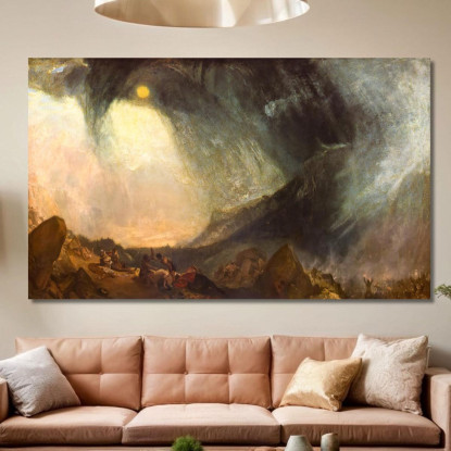 La Tempesta Di Neve Annibale E Il Suo Esercito Attraversano Le Alpi Joseph Mallord William Turner jwt7 quadro stampato su tela