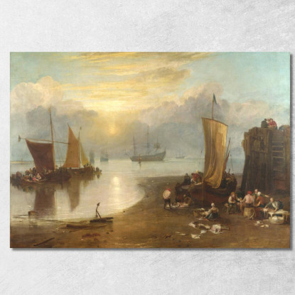 Il Sorgere Del Sole Attraverso Il Vapore Joseph Mallord William Turner jwt9 quadro stampato su tela