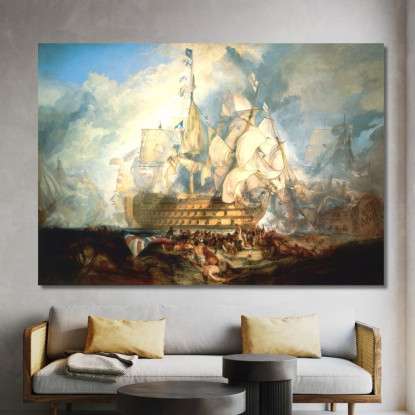 La Battaglia Di Trafalgar Joseph Mallord William Turner jwt10 quadro stampato su tela