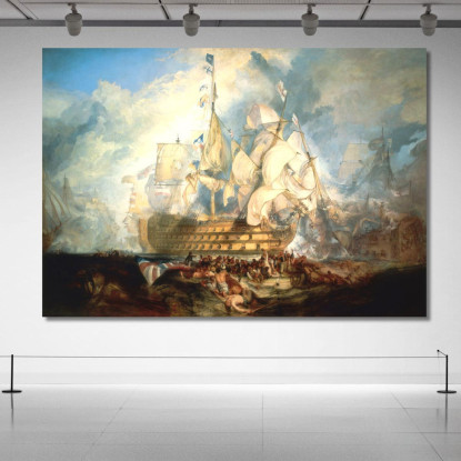 La Battaglia Di Trafalgar Joseph Mallord William Turner jwt10 quadro stampato su tela