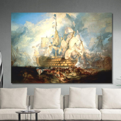La Battaglia Di Trafalgar Joseph Mallord William Turner jwt10 quadro stampato su tela