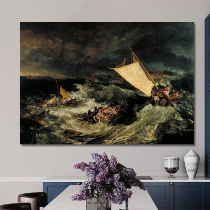 Il Naufragio Joseph Mallord William Turner jwt14 quadro stampato su tela