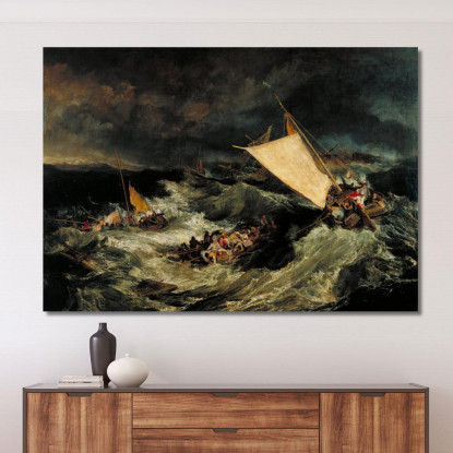 Il Naufragio Joseph Mallord William Turner jwt14 quadro stampato su tela