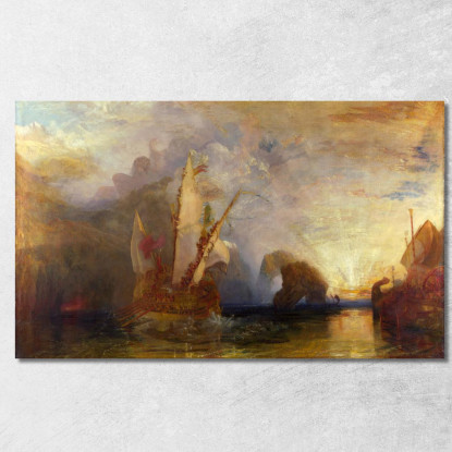 Ulisse Deride Polifemo Joseph Mallord William Turner jwt15 quadro stampato su tela