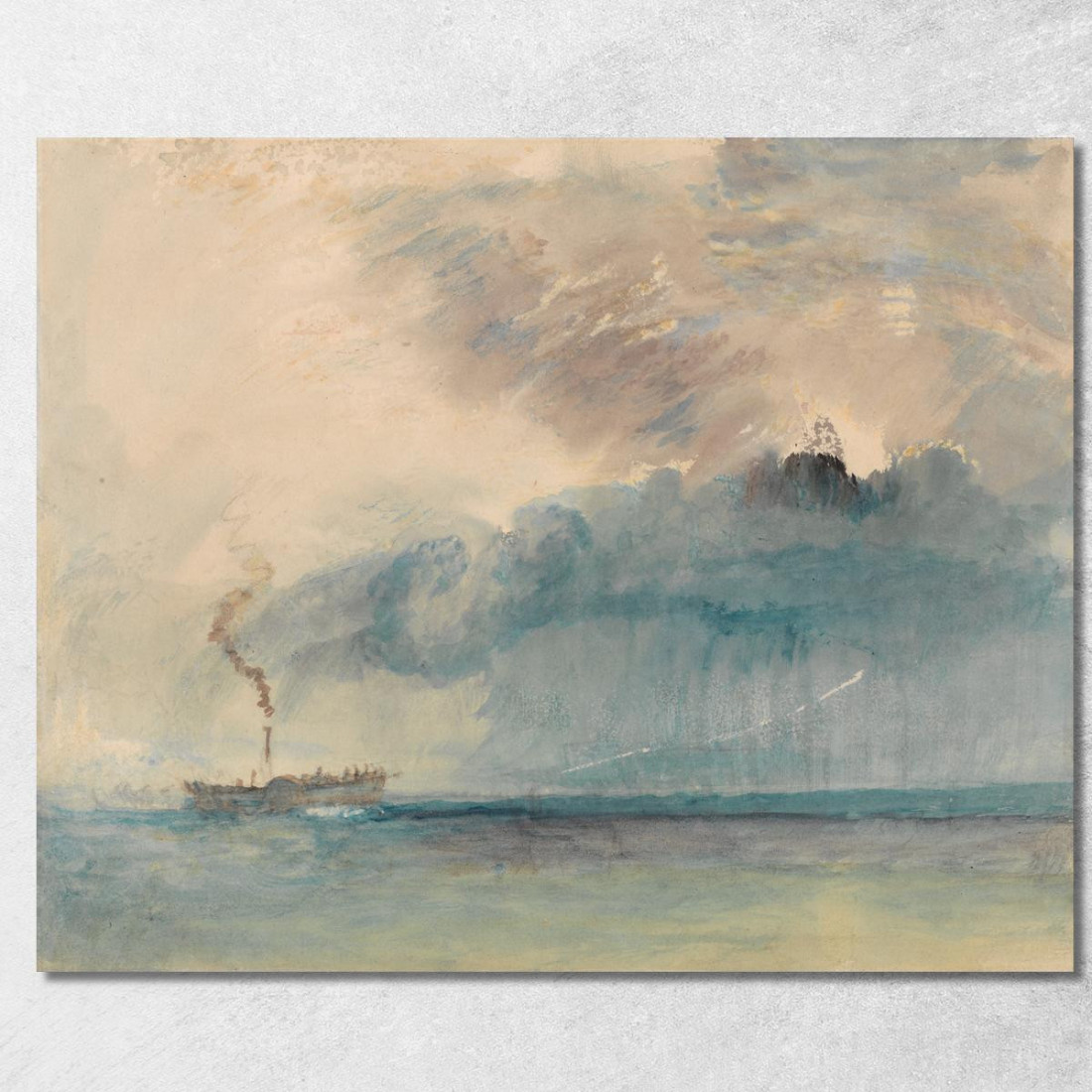 Un Piroscafo In Una Tempesta Joseph Mallord William Turner jwt22 quadro stampato su tela