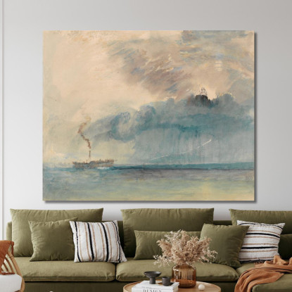 Un Piroscafo In Una Tempesta Joseph Mallord William Turner jwt22 quadro stampato su tela