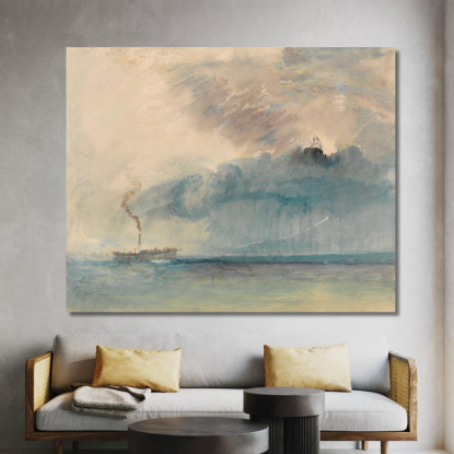 Un Piroscafo In Una Tempesta Joseph Mallord William Turner jwt22 quadro stampato su tela