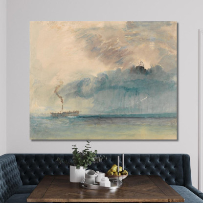 Un Piroscafo In Una Tempesta Joseph Mallord William Turner jwt22 quadro stampato su tela