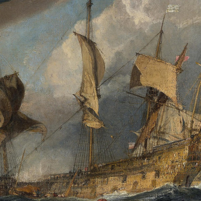 Barche Che Trasportano Le Ancore Alle Navi Da Guerra Olandesi Joseph Mallord William Turner jwt31 quadro stampato su tela