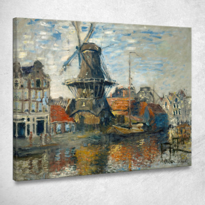 Il Mulino A Vento Sul Gracht Sconosciuto Amsterdam Claude Monet mnt343 quadro stampato su tela