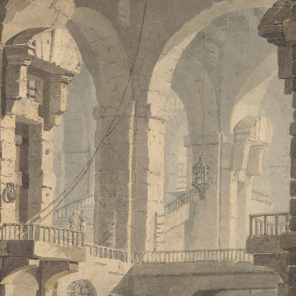 Dark Prison Carcere Oscura Joseph Mallord William Turner jwt38 quadro stampato su tela