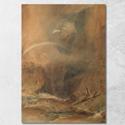 Ponte Del Diavolo Passo Del San Gottardo Joseph Mallord William Turner jwt41 quadro stampato su tela