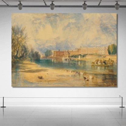 Palazzo Di Hampton Court Joseph Mallord William Turner jwt54 quadro stampato su tela