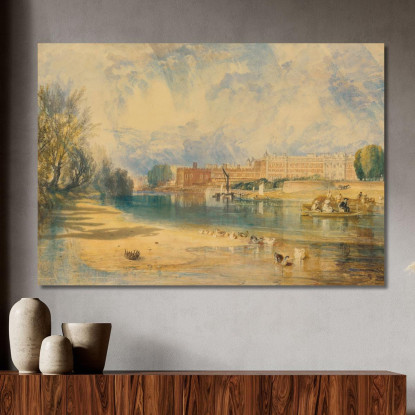 Palazzo Di Hampton Court Joseph Mallord William Turner jwt54 quadro stampato su tela