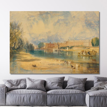 Palazzo Di Hampton Court Joseph Mallord William Turner jwt54 quadro stampato su tela