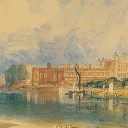 Palazzo Di Hampton Court Joseph Mallord William Turner jwt54 quadro stampato su tela
