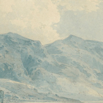 Ilam Rock Dovedale Derbyshire Joseph Mallord William Turner jwt58 quadro stampato su tela
