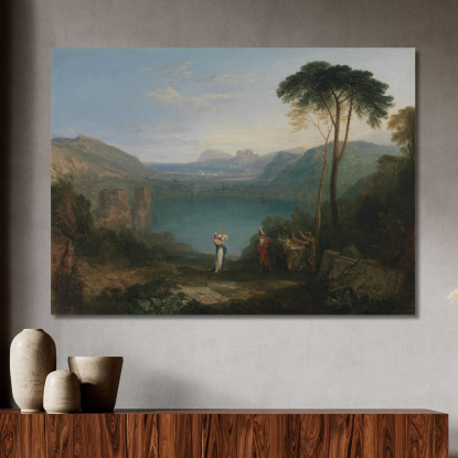 Lago Averno_ Enea E La Sibilla Cumana Joseph Mallord William Turner jwt65 quadro stampato su tela