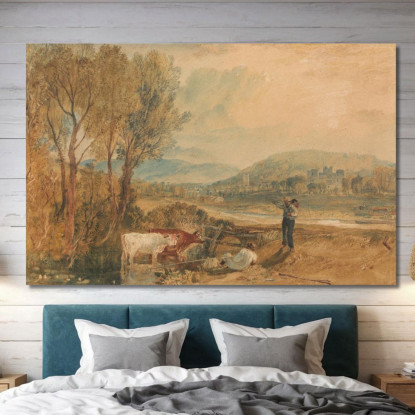 Castello Di Lulworth Dorset Joseph Mallord William Turner jwt75 quadro stampato su tela
