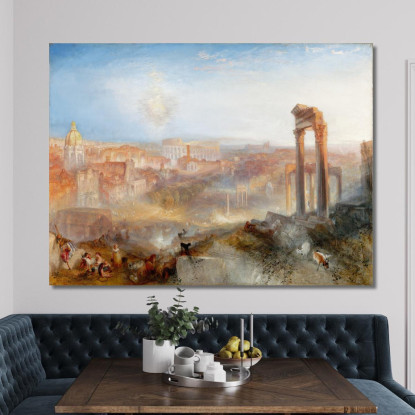 Modern Rome Campo Vaccino Joseph Mallord William Turner jwt80 quadro stampato su tela