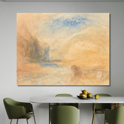 Paesaggio Montano Con Lago Joseph Mallord William Turner jwt83 quadro stampato su tela