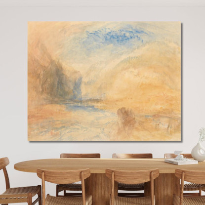 Paesaggio Montano Con Lago Joseph Mallord William Turner jwt83 quadro stampato su tela