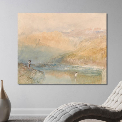 Sulla Mosella Vicino A Traben Trarbach Joseph Mallord William Turner jwt90 quadro stampato su tela