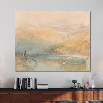 Sulla Mosella Vicino A Traben Trarbach Joseph Mallord William Turner jwt90 quadro stampato su tela