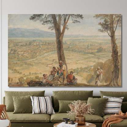 Roma Da Monte Mario Joseph Mallord William Turner jwt96 quadro stampato su tela