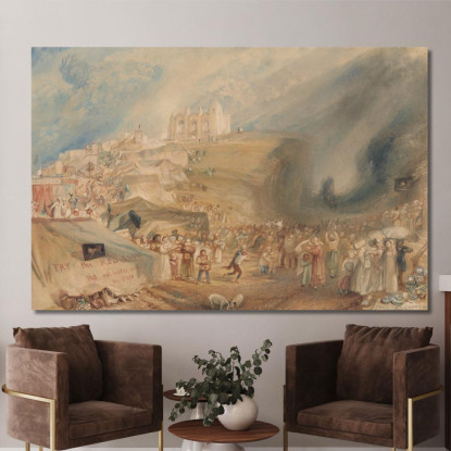 Collina Di Santa Caterina Guildford Surrey Joseph Mallord William Turner jwt100 quadro stampato su tela