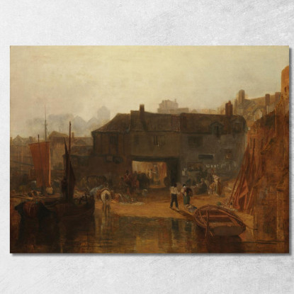 Saltash Con Il Traghetto Acquatico Cornovaglia Joseph Mallord William Turner jwt101 quadro stampato su tela