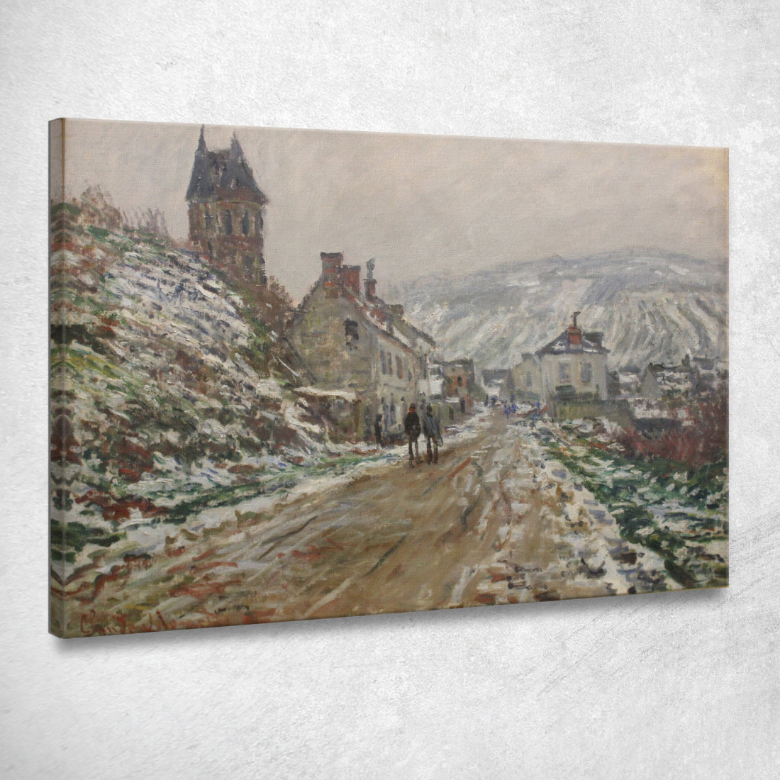 Villaggio Via Vétheuil Claude Monet mnt351 quadro stampato su tela