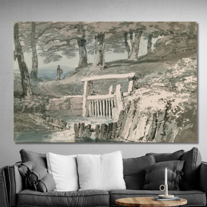 Saracinesca Netley Abbey Hampshire Joseph Mallord William Turner jwt110 quadro stampato su tela