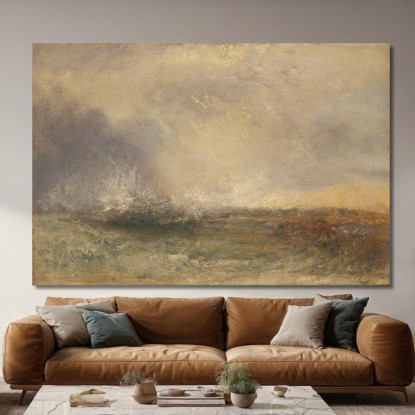 Mare Tempestoso Che Si Infrange Su Una Riva Joseph Mallord William Turner jwt117 quadro stampato su tela